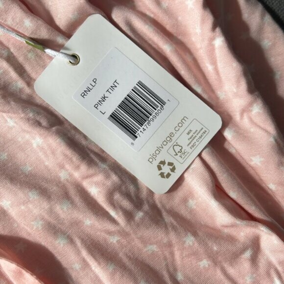 NWT P.J. Salvage Women's Tint Pink Love Lace Pajama Set Size Large - Picture 7 of 8